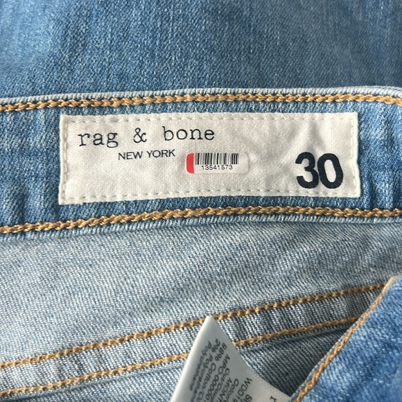 Rag & Bone Nina High Rise Ankle Skinny Jeans Denim Button Fly Size 30 Inseam 26 - Picture 13 of 16
